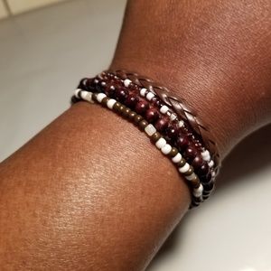 Darkwood Beach Beaded Bracelet Set